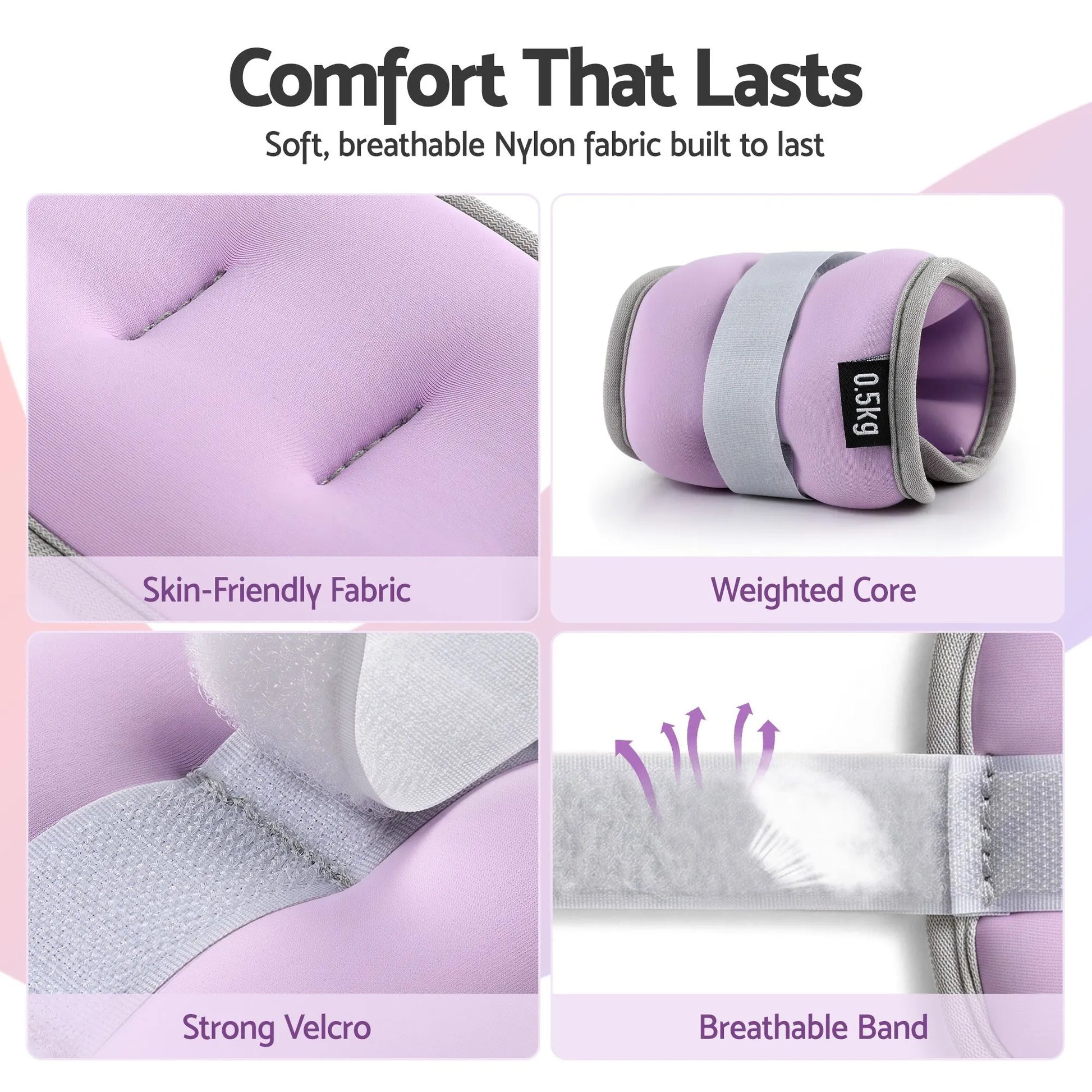 Everfit Ankle Wrist Weights for Women & Men, 4 Colors Set with 1 2 3 4kg Wearable Leg Arm Weights with Secure Fit for Walking, Running, Pilates, Home Fitness - Image 6
