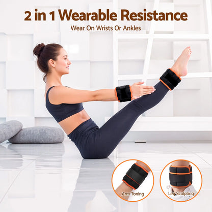 Everfit Adjustable Ankle Weights, 1 Pair (0.9-4.55Kg) Removable Sandbags for Women & Men, Wrist Weights & Leg Weights for Home Gym, Pilates, Walking, Strength Training - Image 6