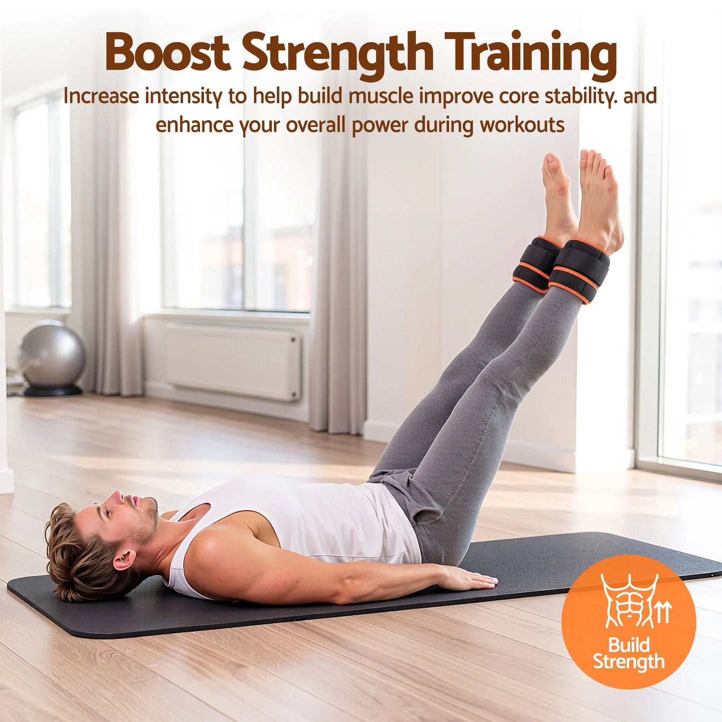 Everfit Adjustable Ankle Weights, 1 Pair (0.9-4.55Kg) Removable Sandbags for Women & Men, Wrist Weights & Leg Weights for Home Gym, Pilates, Walking, Strength Training - Image 7
