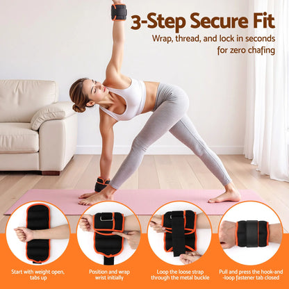 Everfit Adjustable Ankle Weights, 1 Pair (0.9-4.55Kg) Removable Sandbags for Women & Men, Wrist Weights & Leg Weights for Home Gym, Pilates, Walking, Strength Training - Image 9