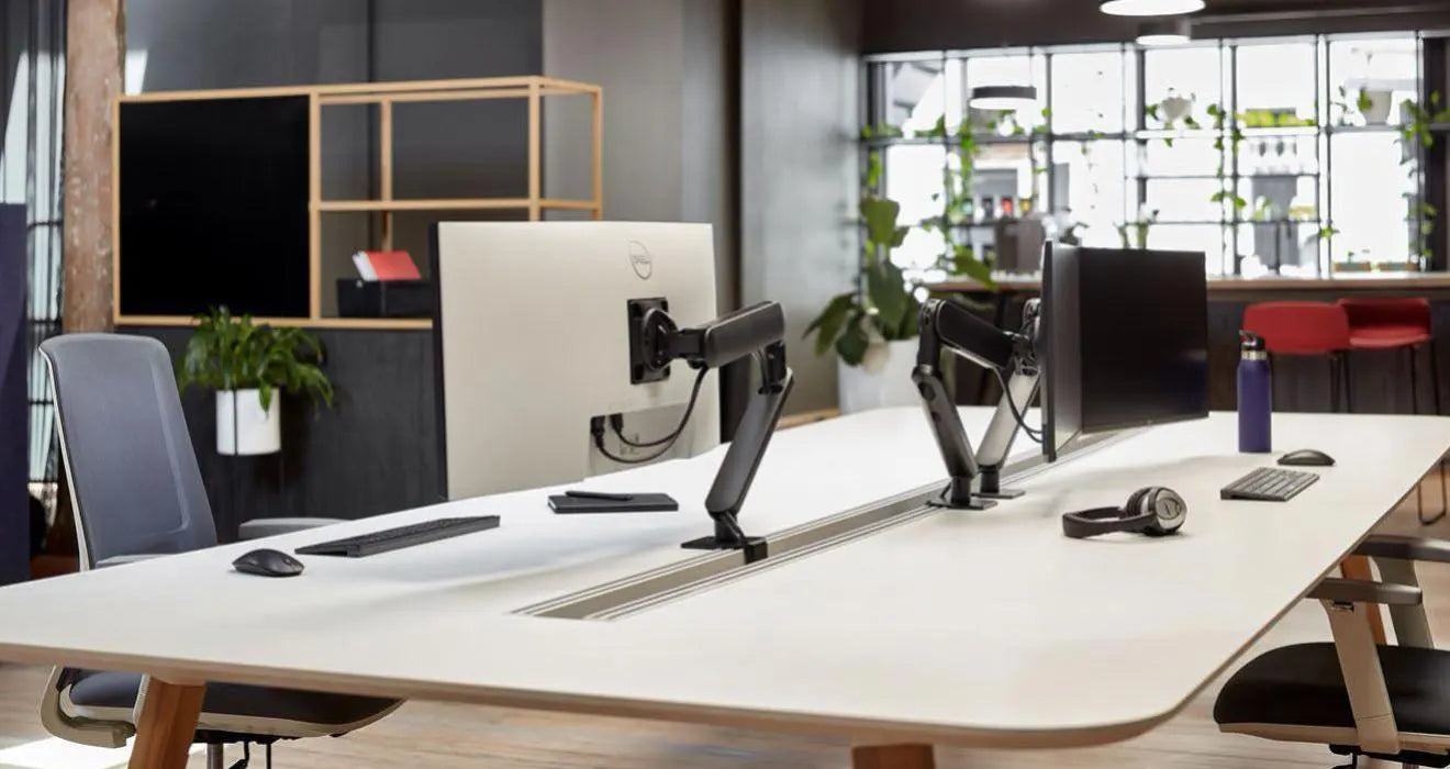 Atdec Ora Single Monitor Dynamic Arm - F-Clamp - White - Monitors - Mounts - Image 6