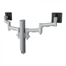 Atdec Dual Monitor Mount with Swing Arms - F-Clamp - Silver - Monitors - Mounts