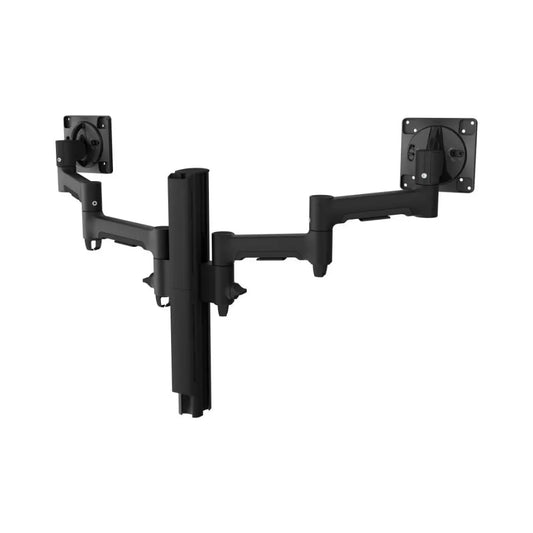 Atdec Dual Monitor Mount with Swing Arms - Grommet Clamp - Black - Monitors - Mounts