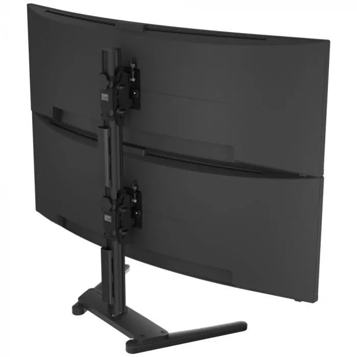 Atdec Super Heavy-Duty Dual Stacked Mount on Freestanding Base - Black - Monitors - Mounts - Image 4