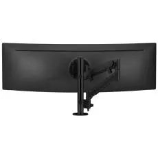 Atdec Single Monitor Heavy-Duty Dynamic Arm on Medium Post - Grommet Clamp - Black - Monitors - M...