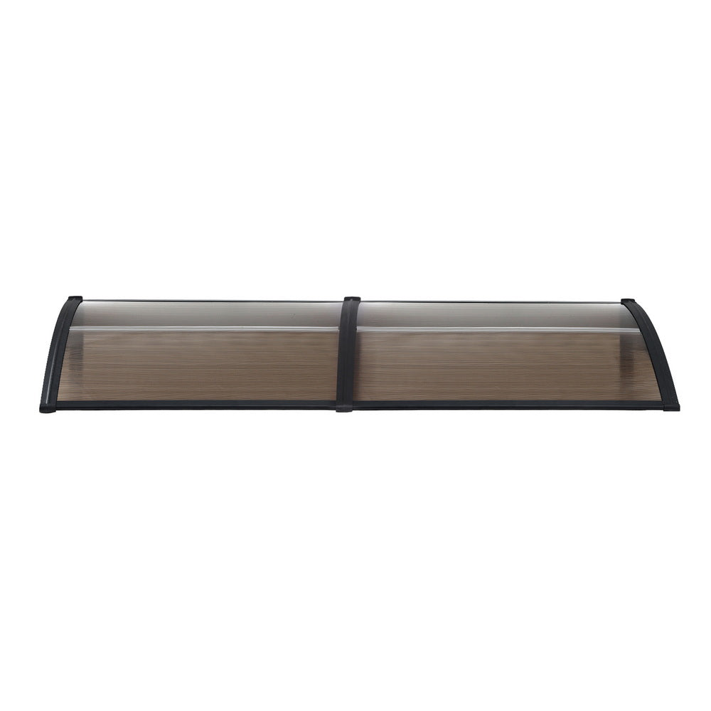 Instahut Window Door Awning 0.8mx2m Brown - Image 3