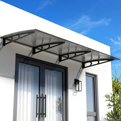 Instahut Window Door Awning Canopy 1m x 3m Grey Solid Sheet Metal Frame - Image 7