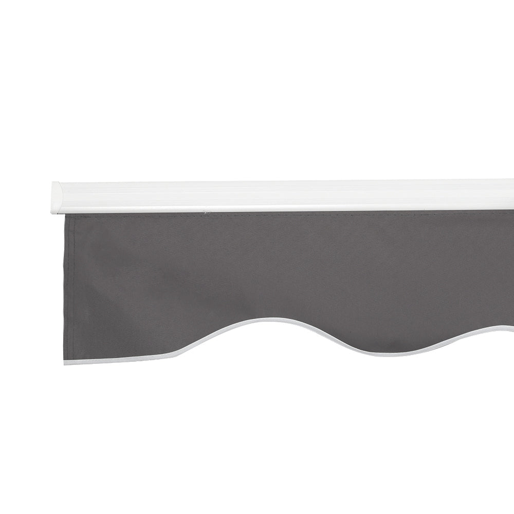 Instahut Retractable Folding Arm Awning Manual Sunshade 4Mx2.5M Grey - Image 4