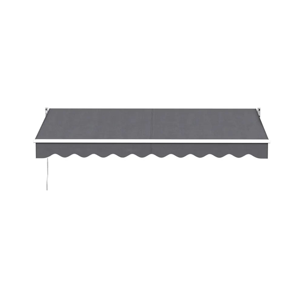 Instahut Retractable Folding Arm Awning Motorised Sunshade 3M X 2M Grey - Image 3