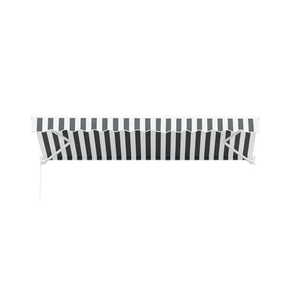 Instahut Retractable Folding Arm Awning Motorised Sunshade 4.5Mx3M Grey White - Image 3