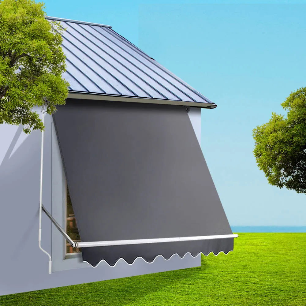 Instahut Window Fixed Pivot Arm Awning Outdoor Blinds Retractable Canopy1.8X2.1M - Image 7