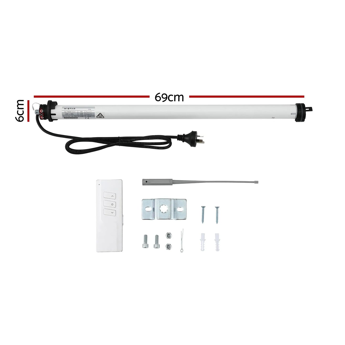 Instahut Pivot Arm Awning Motor Replacement Kit With Remote Control - Image 2