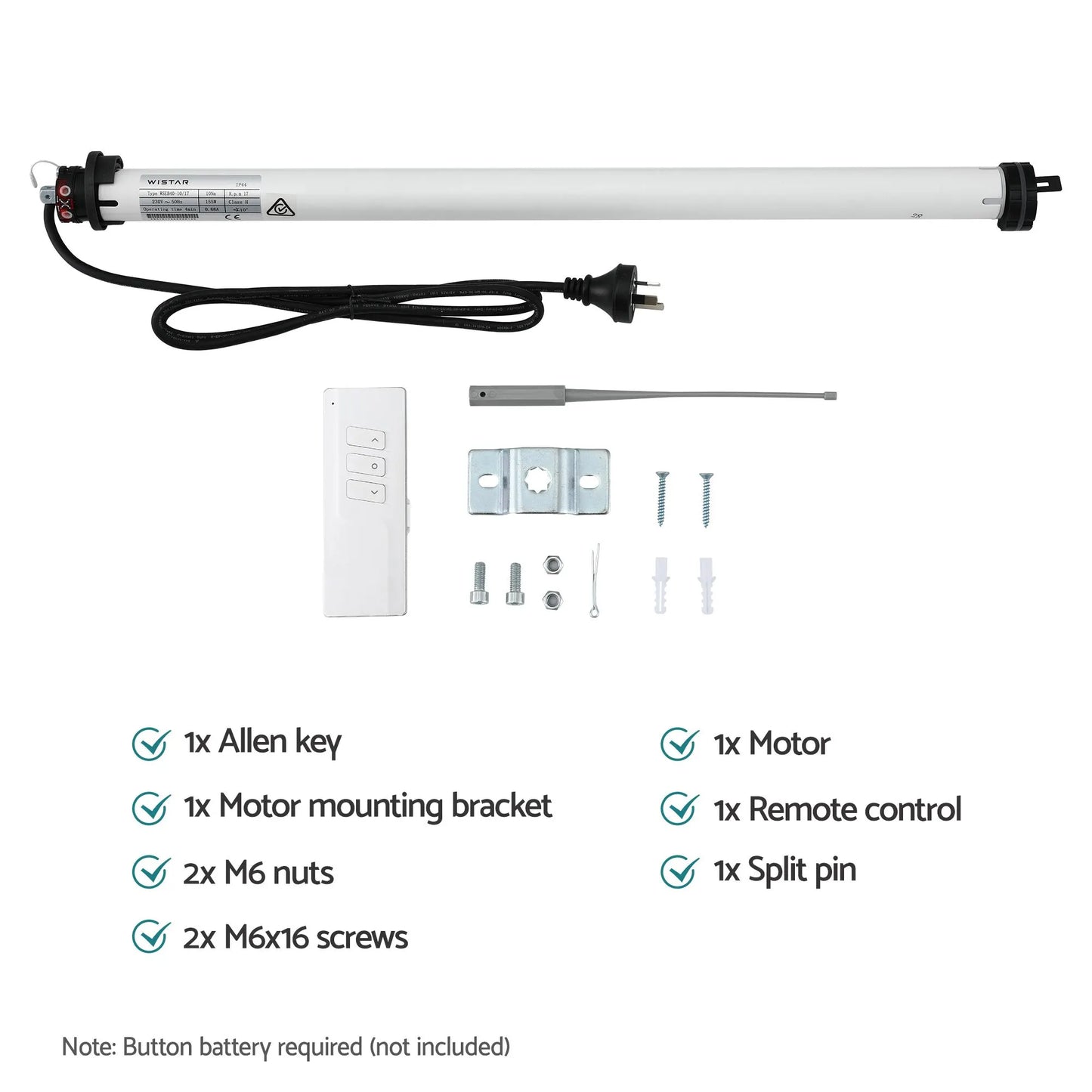 Instahut Pivot Arm Awning Motor Replacement Kit With Remote Control - Image 3