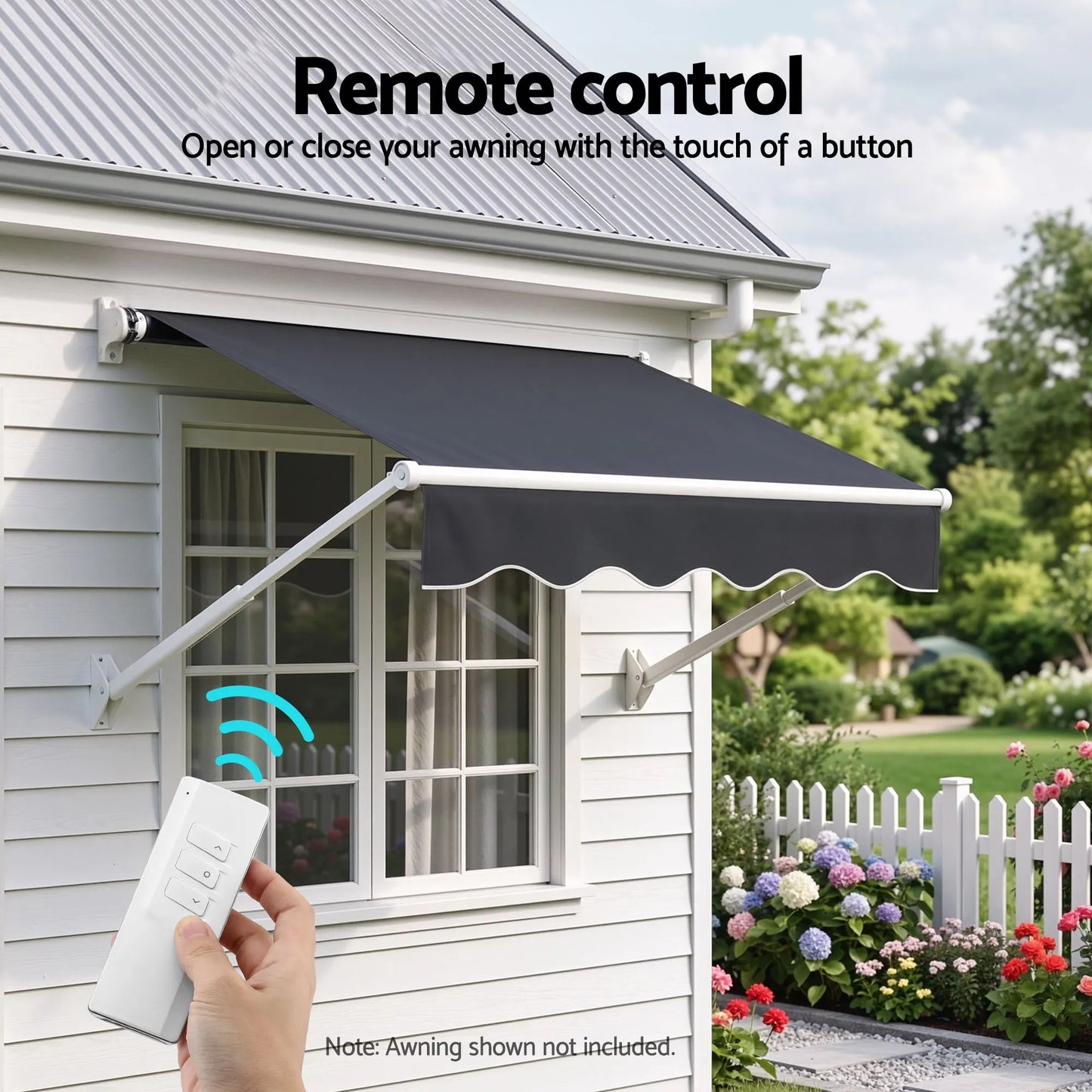 Instahut Pivot Arm Awning Motor Replacement Kit With Remote Control - Image 5