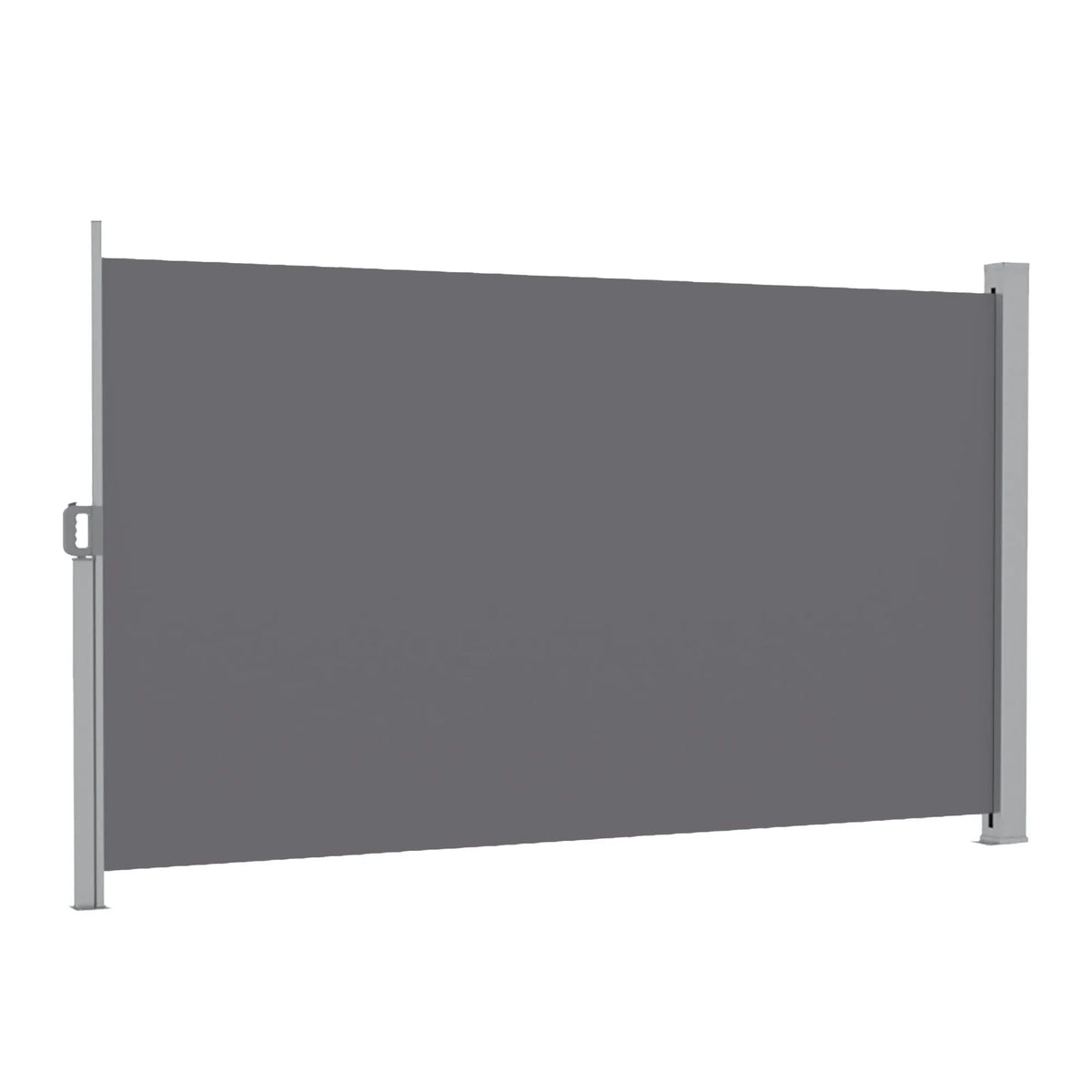 Instahut 1.8X3.5M Side Awning Retractable Privacy Screen Outdoor Sun Shade Grey - Image 3