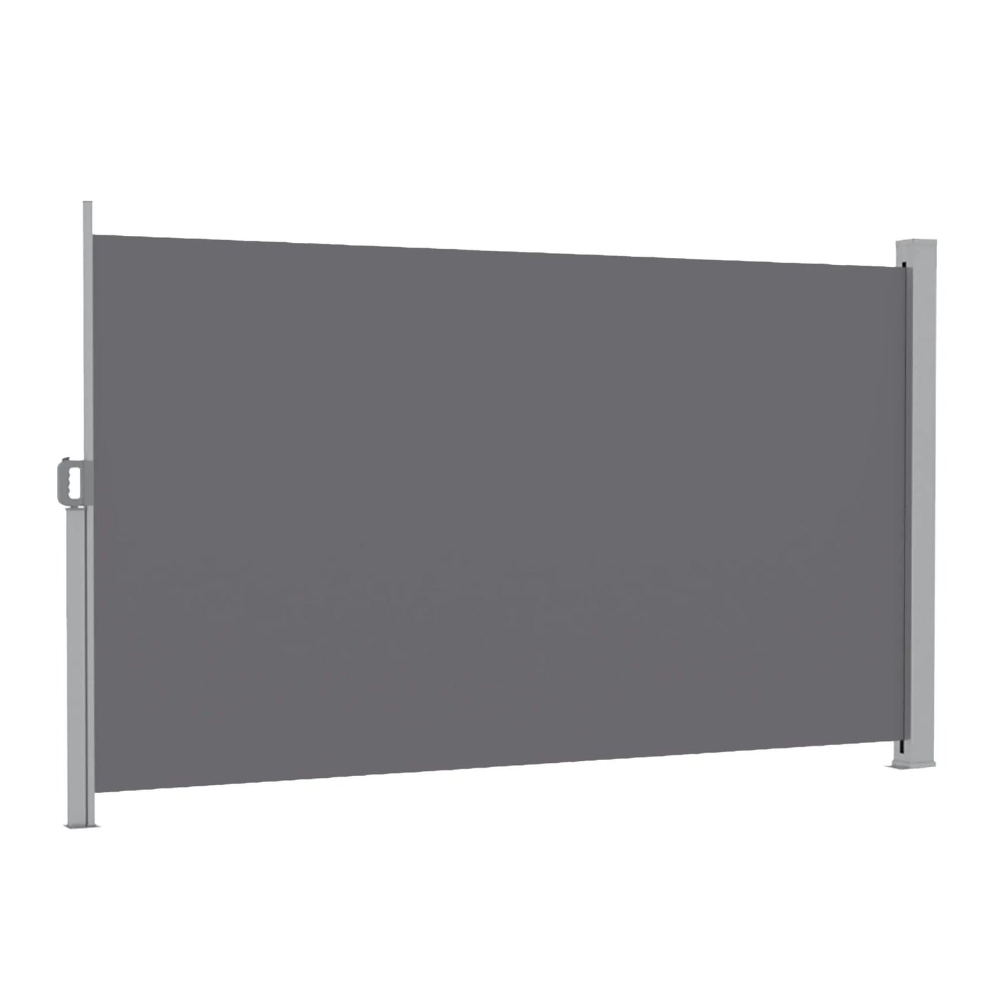 Instahut 1.8X4M Side Awning Retractable Privacy Screen Outdoor Sun Shade Grey - Image 3