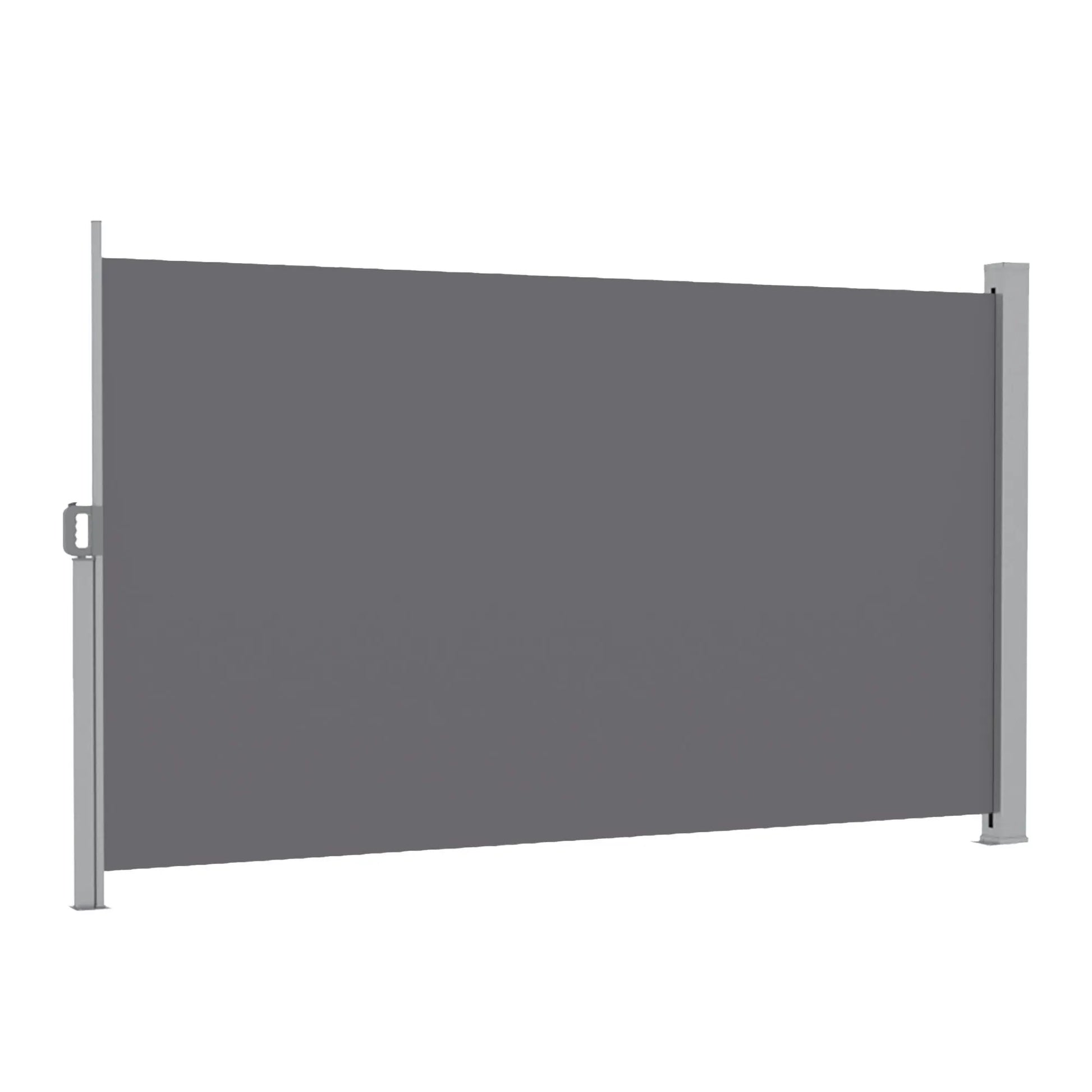 Instahut 1.8X4M Side Awning Retractable Privacy Screen Outdoor Sun Shade Grey - Image 3
