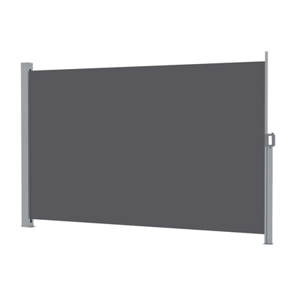 Instahut 2X3.5M Side Awning Retractable Privacy Screen Outdoor Sun Shade Grey