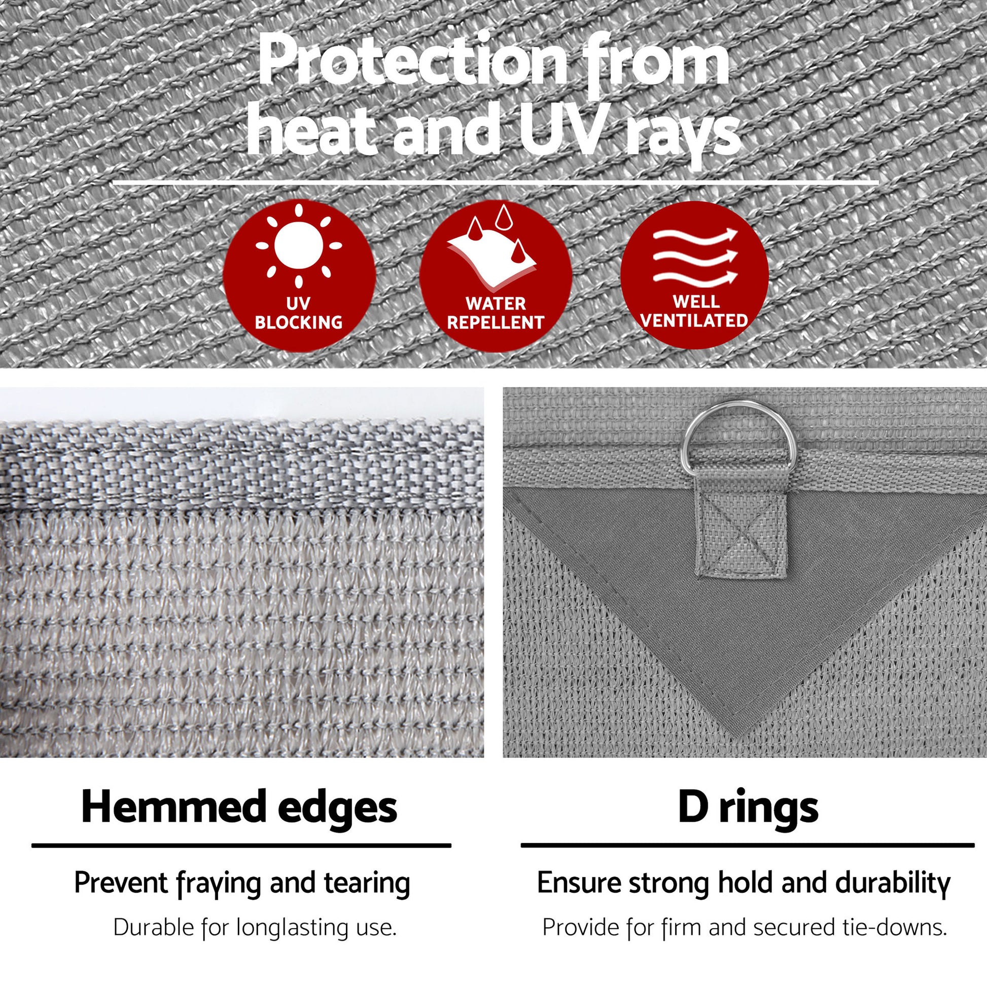 Weisshorn 12ft Caravan Awning Fabric & Privacy Screen RV Roll Out Sun Shade 3.4M - Image 7