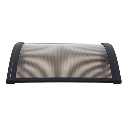 Instahut Window Awning Drainage 0.6mx0.6m Outdoor Brown - Image 3