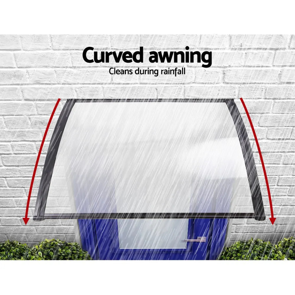 Instahut Window Door Awning 1mx1m Transparent Panel - Image 4