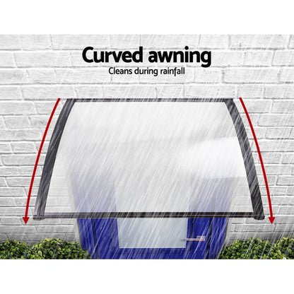 Instahut Window Door Awning 1mx1m Transparent Panel - Image 4