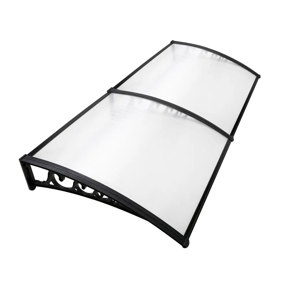 Instahut Window Awning Door Canopy 1mx2m Transparent - Image 8