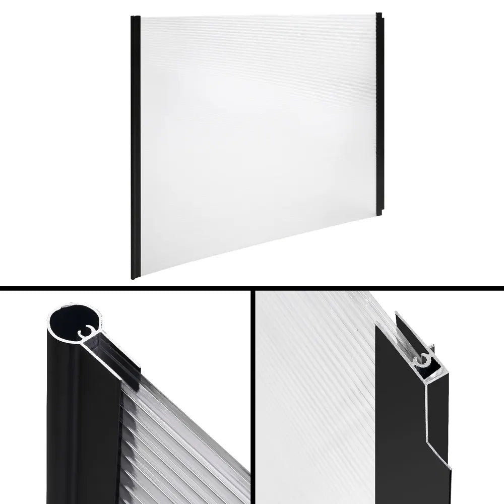 Instahut Window Awning Door Canopy 1mx2m Transparent - Image 5
