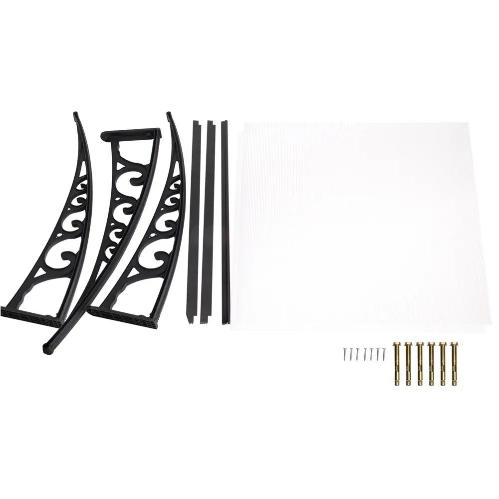 Instahut Window Awning Door Canopy 1mx2m Transparent - Image 6