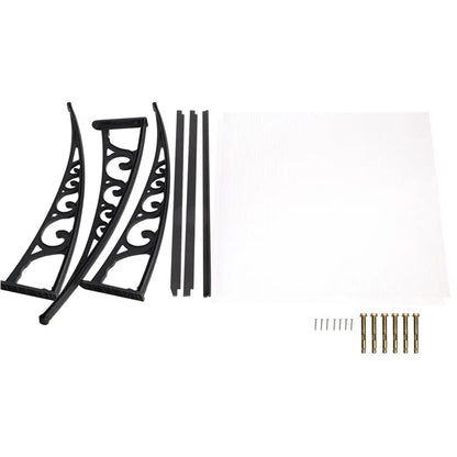 Instahut Window Awning Door Canopy 1mx2m Transparent - Image 6
