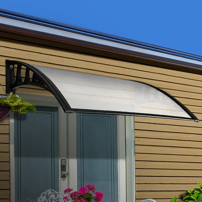 Instahut Window Awning Door Canopy 1mx2m Transparent - Image 7