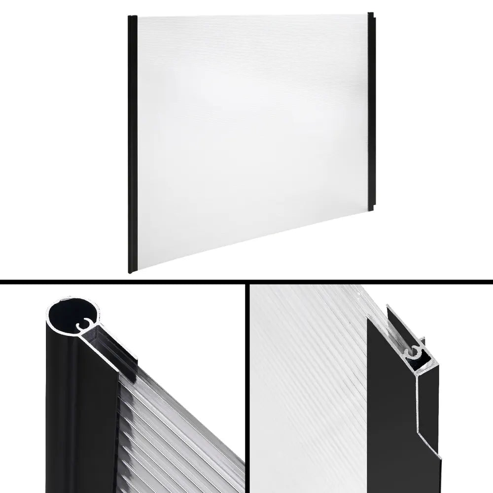 Instahut Window Door Awning 1mx3m Transparent - Image 5