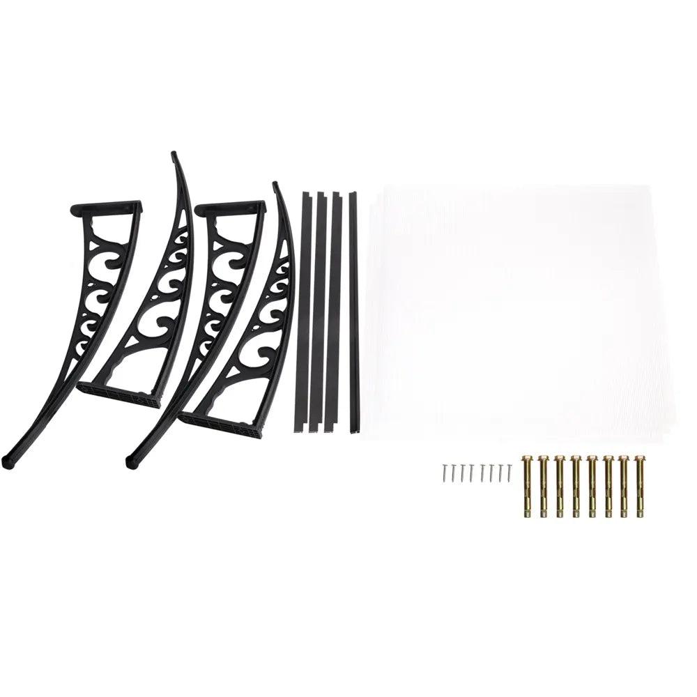 Instahut Window Door Awning 1mx3m Transparent - Image 6
