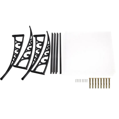 Instahut Window Door Awning 1mx3m Transparent - Image 6