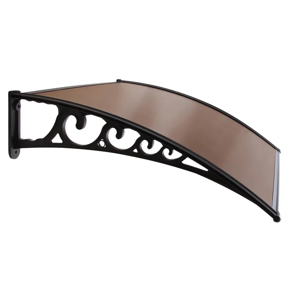 Instahut Window Door Awning 1mx3m Brown - Image 4