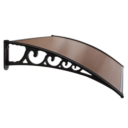 Instahut Window Door Awning 1mx3m Brown - Image 4