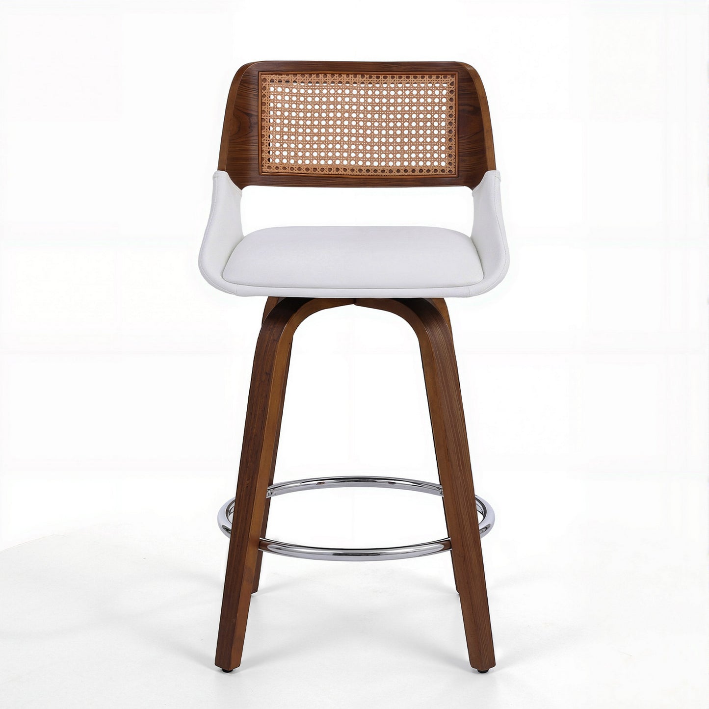 Artiss Wooden Bar Stools Swivel Kitchen Counter Stool Chair 60cm Seat Height - Image 3