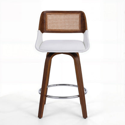 Artiss Wooden Bar Stools Swivel Kitchen Counter Stool Chair 60cm Seat Height - Image 3