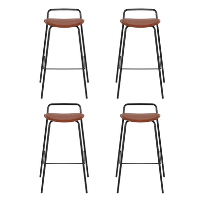 4x Artiss Bar Stools Kitchen Counter Dining Chair Metal Brown - Image 3