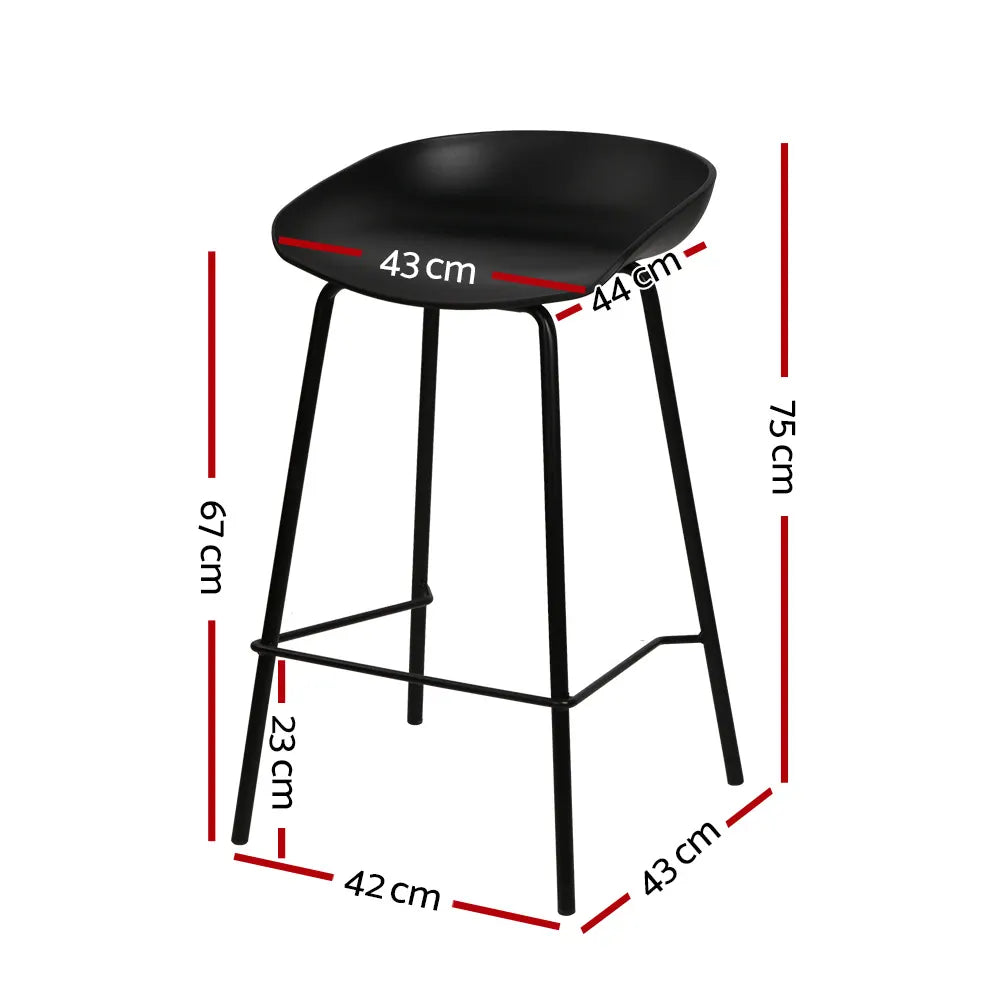 Artiss 2x Bar Stools Kitchen Counter Stools Metal - Image 2