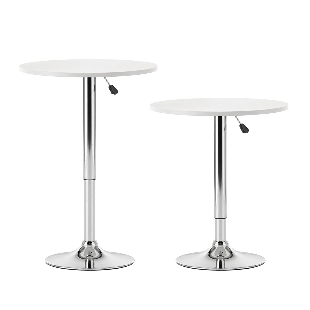 Artiss Bar Stools and Table Set 3PCS Dining Desk Kitchen Chairs Cafe Pub White - Image 3