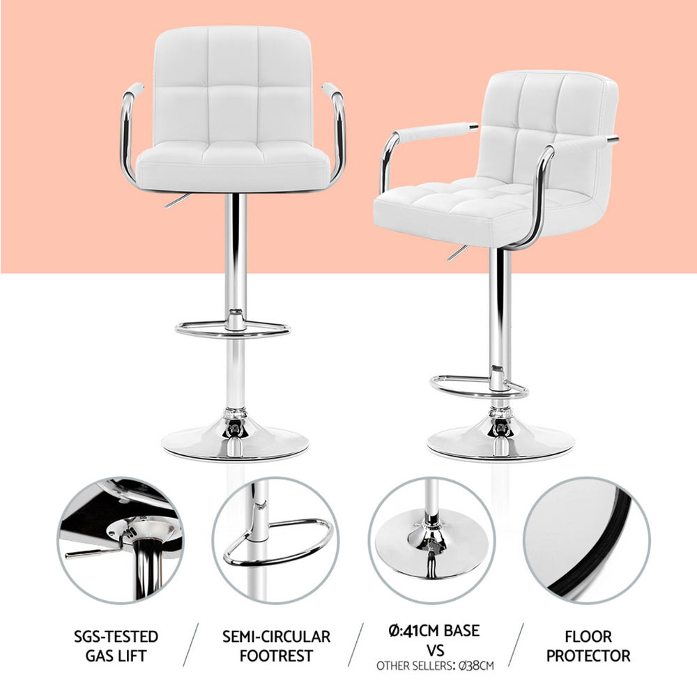 Artiss Bar Table and Stools Set Dining Desk Kitchen Chairs Cafe Pub - Image 6