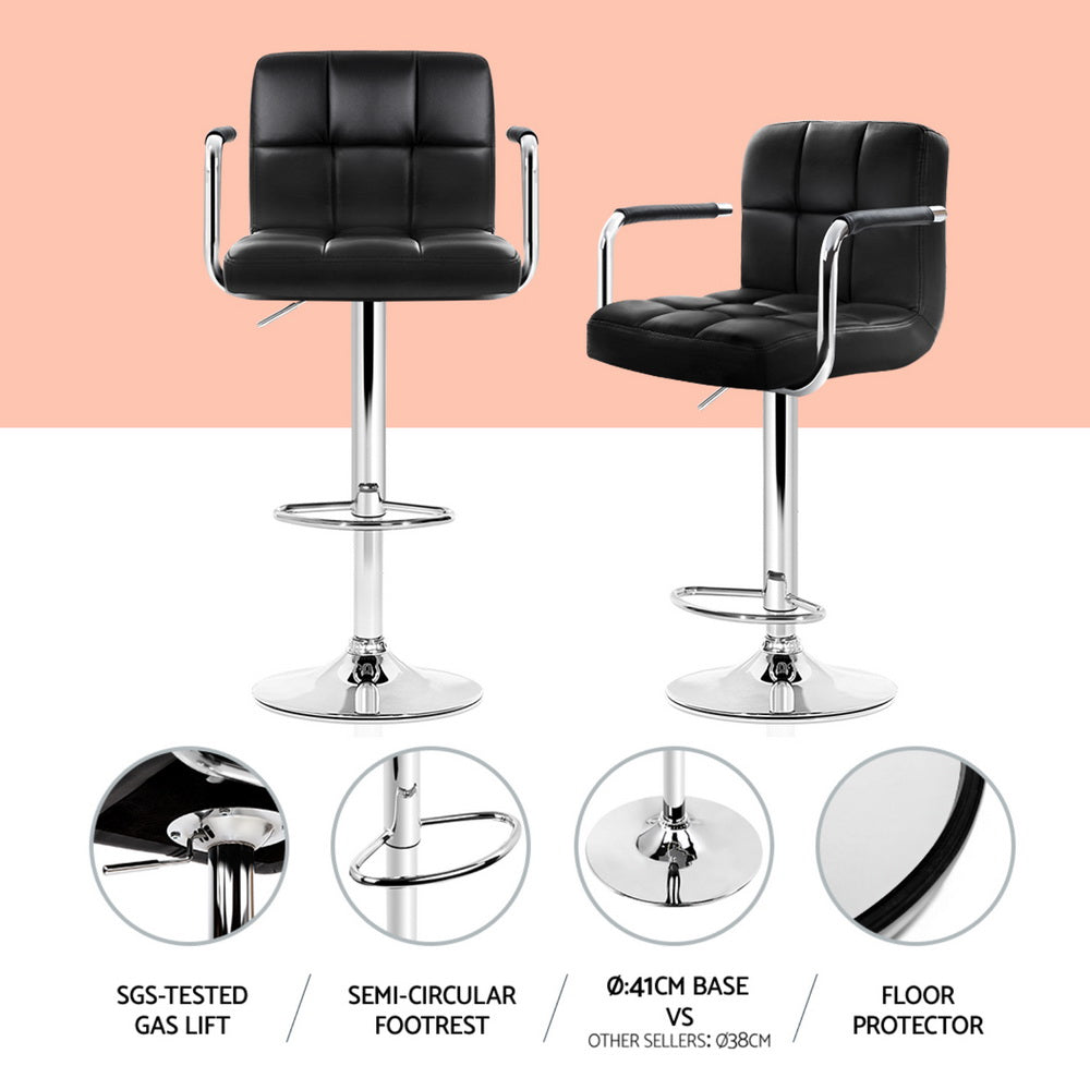 Artiss Bar Table and Stools Set Dining Desk Kitchen Chairs Cafe Pub - Image 6