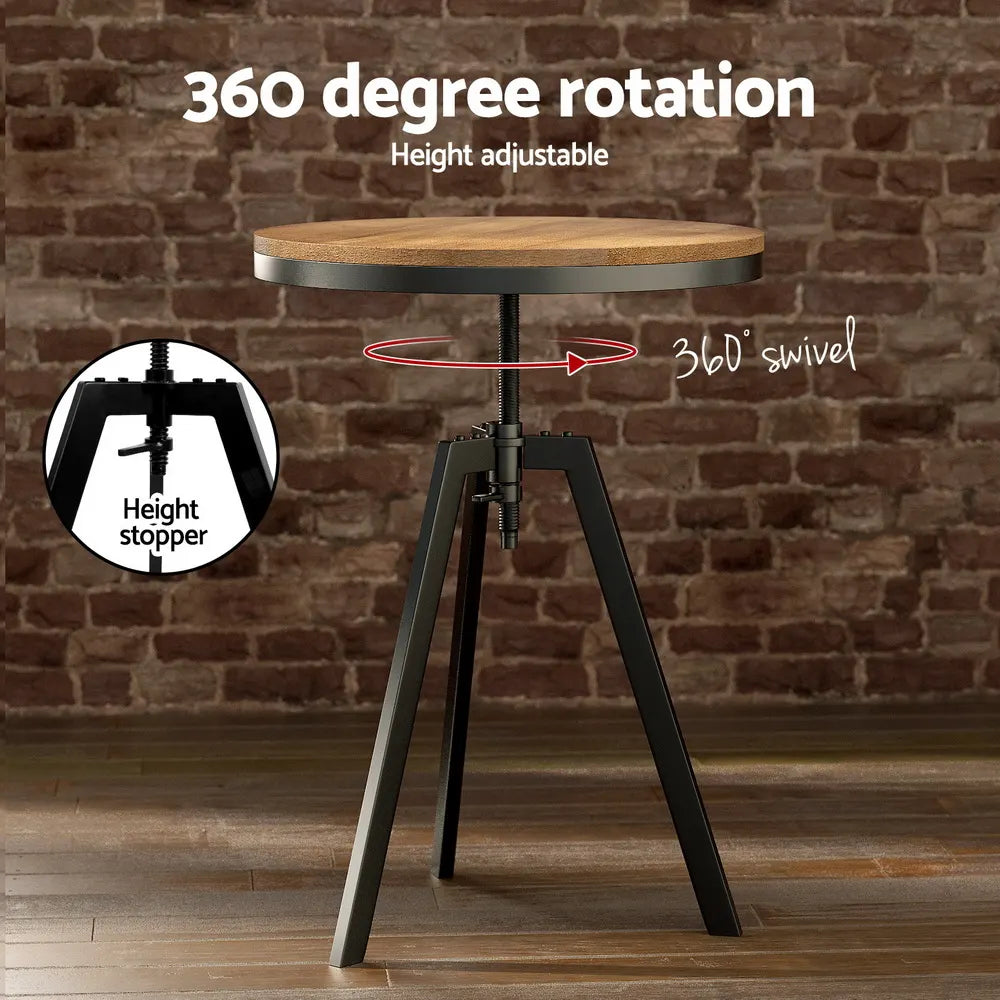 Artiss Bar Table Stools Set Dining Desk Industrial Kitchen Chairs Cafe Pub - Image 6