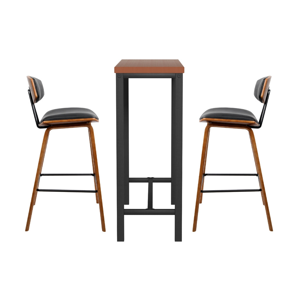 Artiss Bar Table and Stools Set Dining Desk Kitchen Chairs Cafe Pub - Image 3