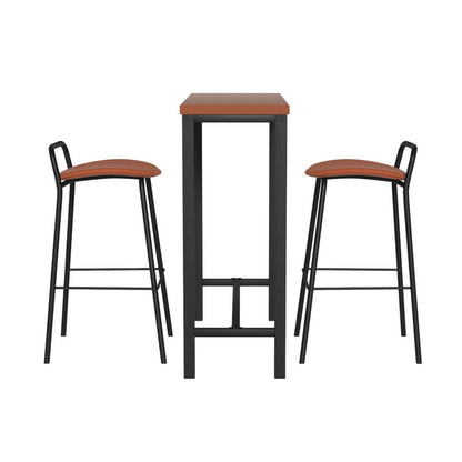 Artiss Bar Table and Stools Set Dining Desk Kitchen Chairs Cafe Pub - Image 3