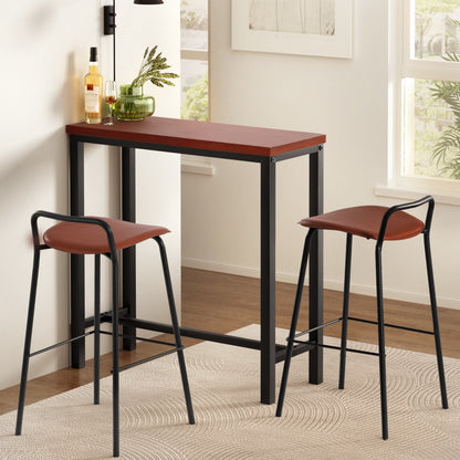 Artiss Bar Table and Stools Set Dining Desk Kitchen Chairs Cafe Pub - Image 7
