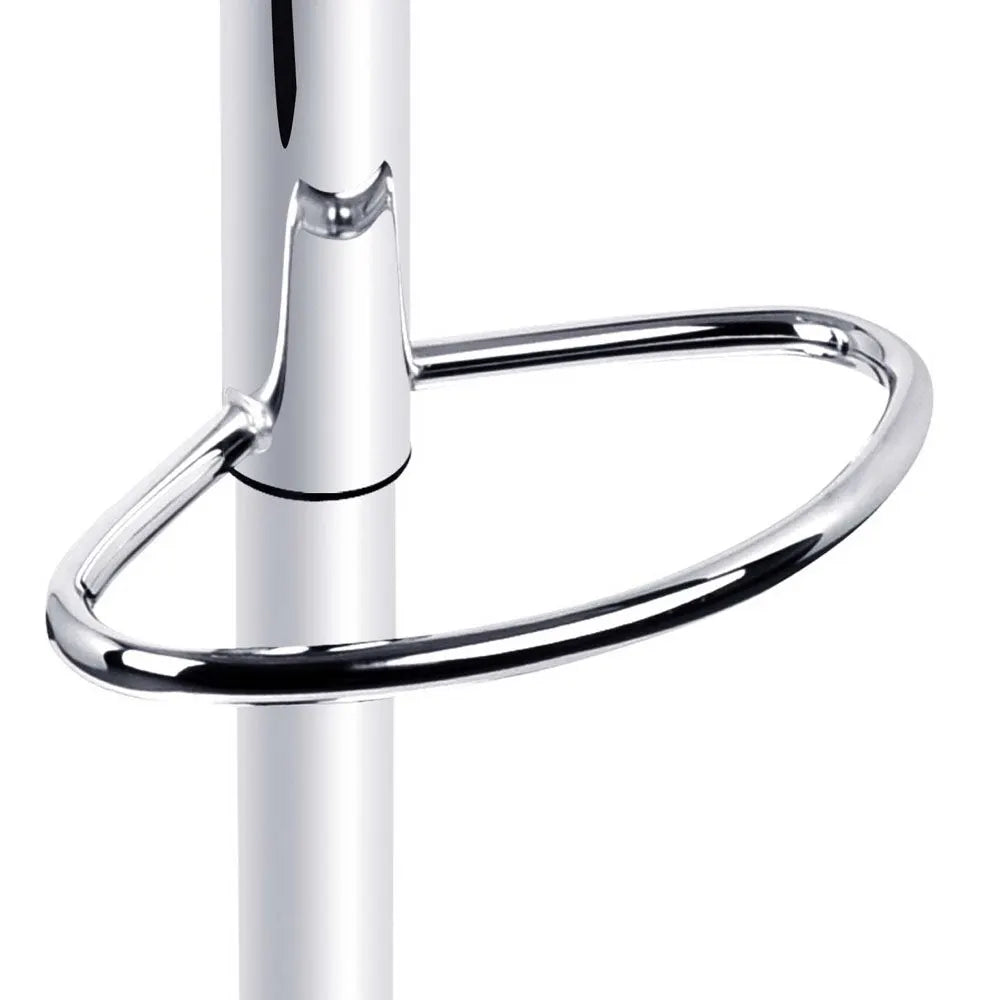 Artiss 2x Bar Stools Gas Lift Leather Padded White - Image 8