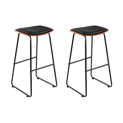 Artiss Bar Stools Kitchen Counter Stools Metal Chairs x2 - Image 8