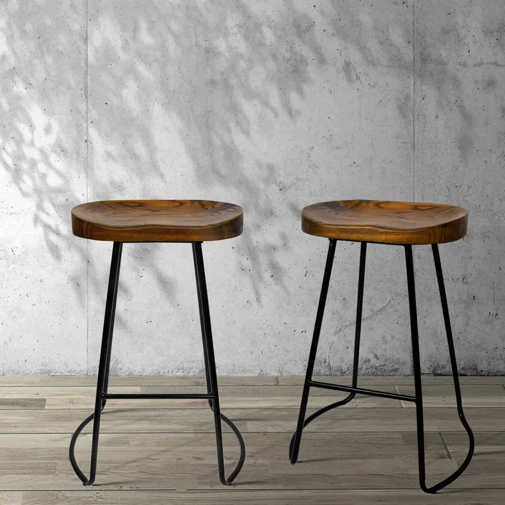 Artiss 2x Bar Stools Tractor Seat 65cm - Image 7